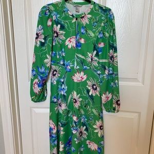 H&M Green Floral Dress
